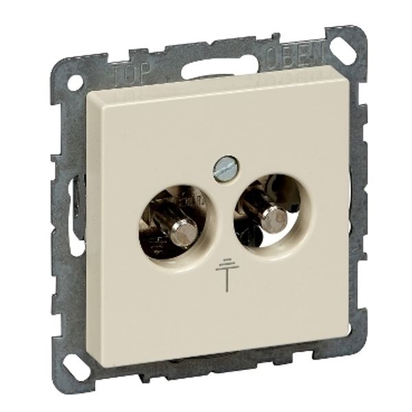 Potential equalisation socket-outlet insert, white, glossy, System M image 2