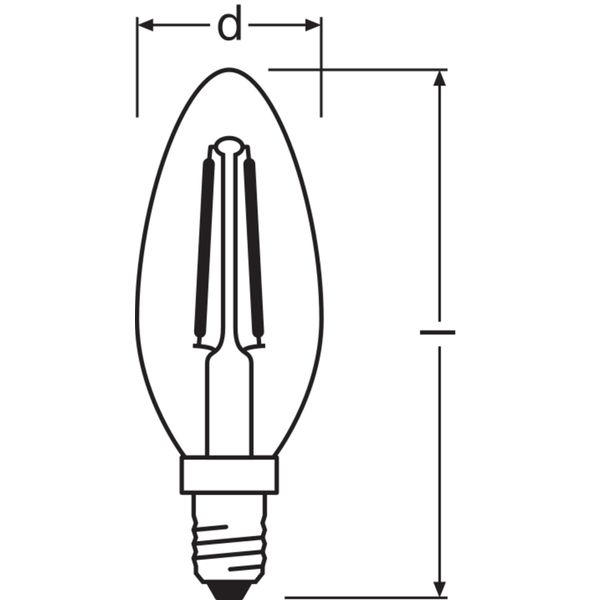 LED CLASSIC B P 2.5W 827 Clear E14 image 6