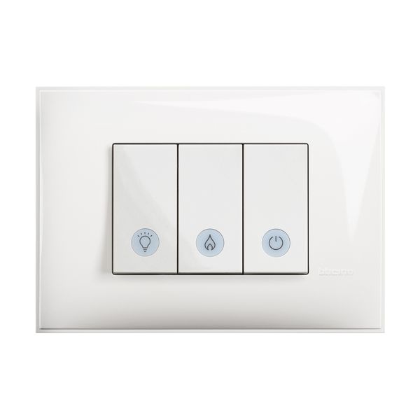 CLASSIA - BATHROOM SWITCH 3 CIRCUITS WHITE image 1