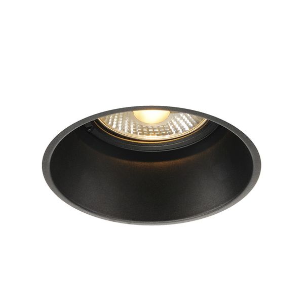 HORN-T recessed fitting, QPAR111, matt black, GU10, max.50W image 1