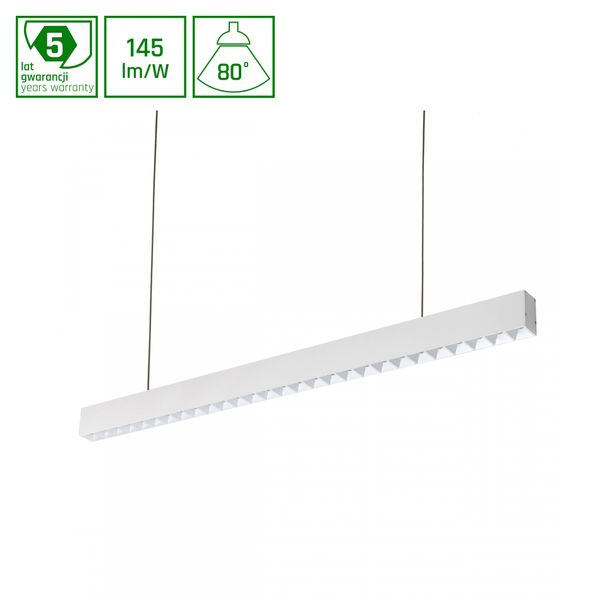 ALLDAY  INSPIRE ONE DARK LIGHT 80DEG WHITE 840 30W 230V 1680MM WHITE image 1