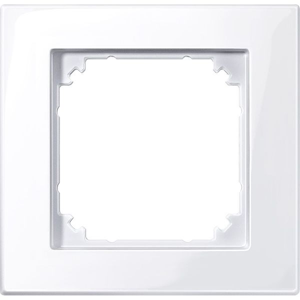 M-PLAN II frame, 1-gang, flush installation, active white glossy image 1