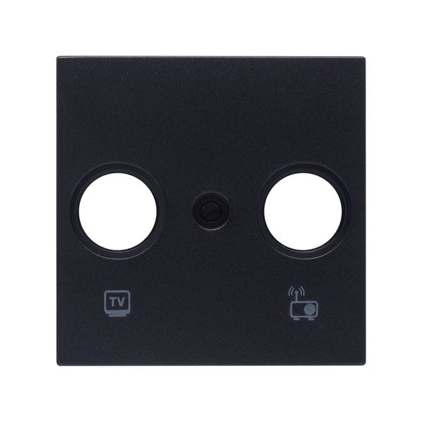 Novella-Trenda Accessory Black TV-Radio Socket Terminated image 1