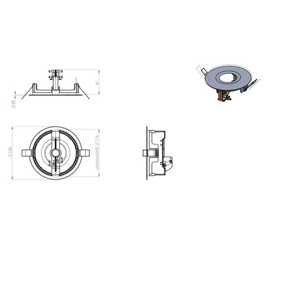 Recessed Frame for emergency luminaires NLILD.. image 13