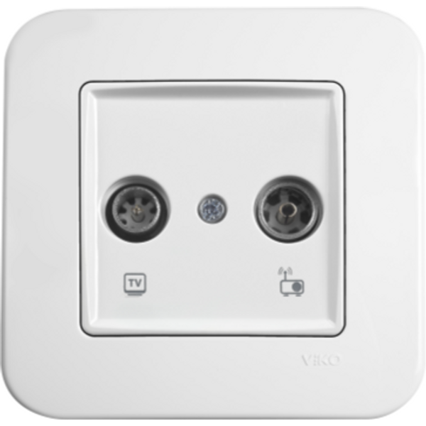 Linnera-Rollina TV-Radio Socket Transitive (7-12-dB) White image 1