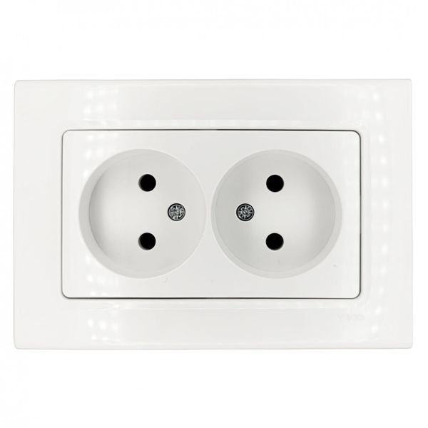 Linnera-Rollina Two Gang Socket Beige image 1