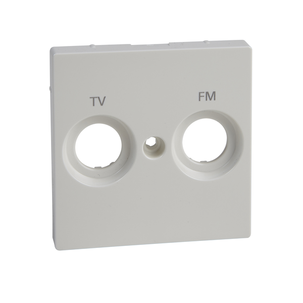 Central plate marked FM+TV for antenna sock.-out., polar white, glossy, System M image 4