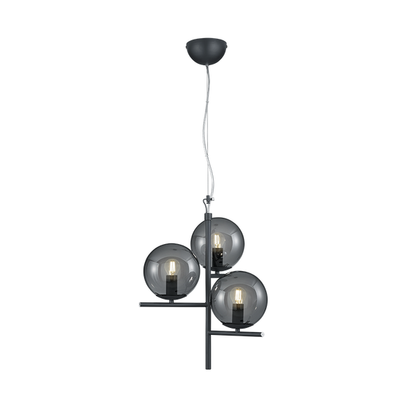 Pure pendant 3-pc E14 anthracite image 1