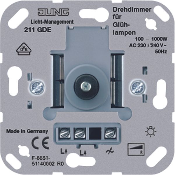 Rotary dimmer with 2-way push switch 211GDE image 1