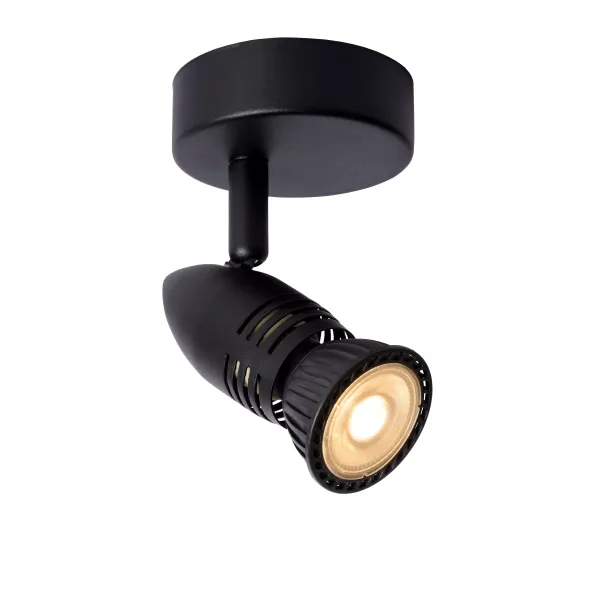 Lucide CARO - Ceiling spotlight - Ø 9 cm - 1xGU10 - Black image 1