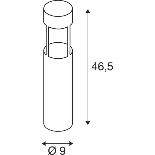 SLOTS 45 standing luminaire, 6,3W LED, warmwhite, rusty image 2