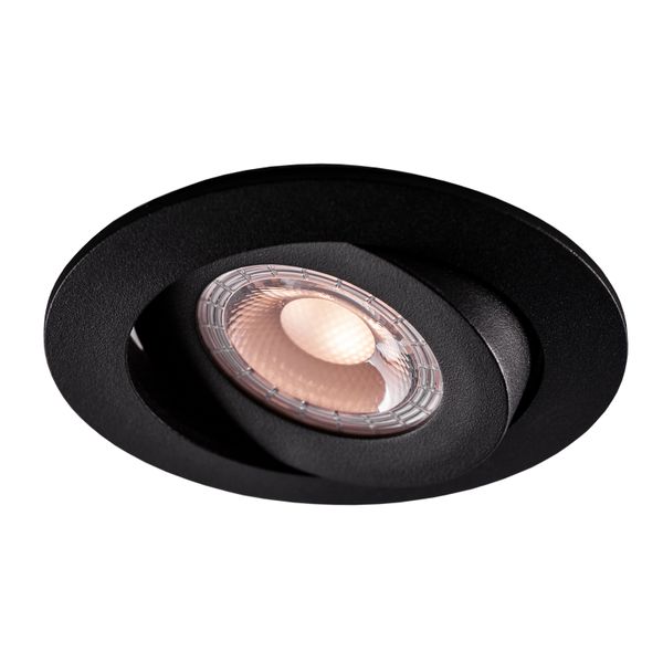 LED Slim Downlight 5W DIMM CCT 400Lm 50° CRI 90 Flicker-Free Cutout 70-75mm (Internal Driver Included) RAL9005 THORGEON image 2