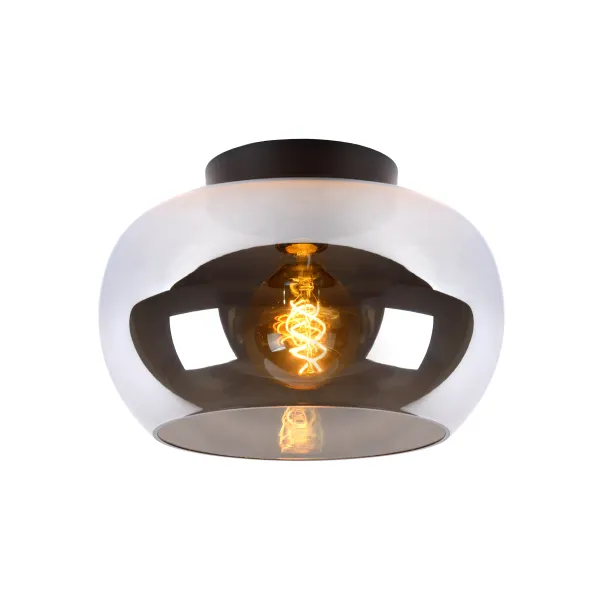 JUDI Ceiling light O30cm H22cm Black/smoke glass image 1