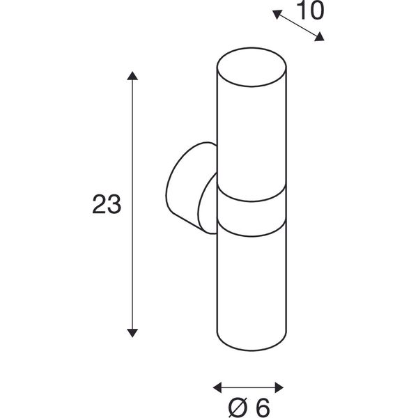 ASTINA OUT ESL wall lamp, GU10, max.2x11W, IP44, brushed Alu image 2