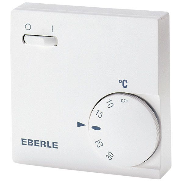 Room controller, 5-30C, AC 230V, 1 changeover contact, 10 mA...5 A, on/off, with TA approx.5K image 1