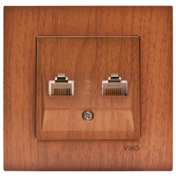 Novella Walnut Tree DATA+Numerical Phone Socket (CAT5+CAT3) image 1