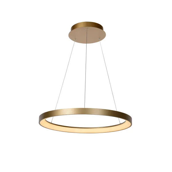 Lucide VIDAL - Pendant light - Ø 58 cm - LED Dim. - 1x48W 2700K - Matt Gold / Brass image 2