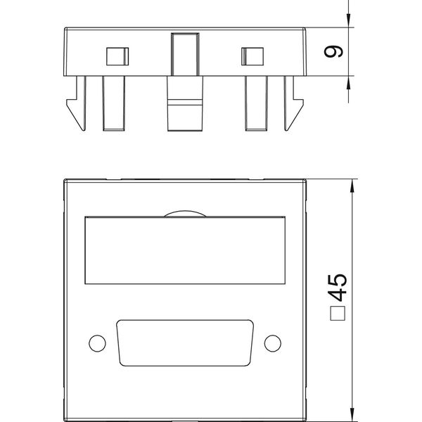 MTG-DV O RW1 Multimedia support, DVI without connection socket 45x45mm image 2