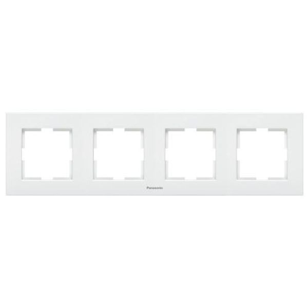 Karre Plus Accessory White Four Gang Frame image 1