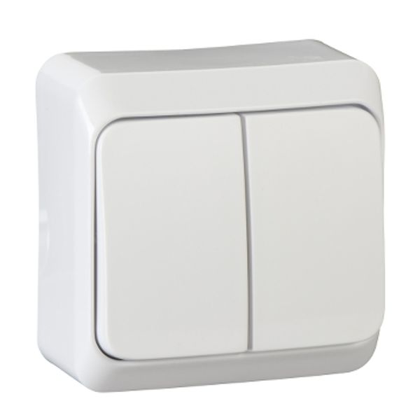 PRIMA - 1pole 2-circuits switch - 10AX, white image 3