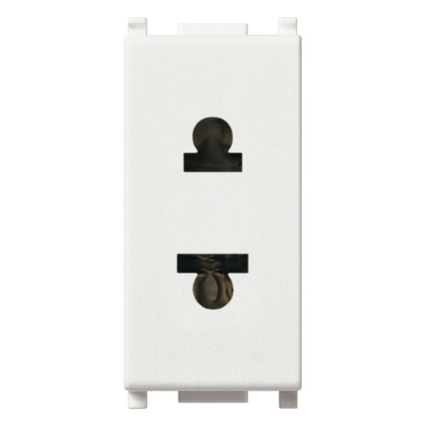 2P 16A USA+EU ø4,8mm outlet white image 1