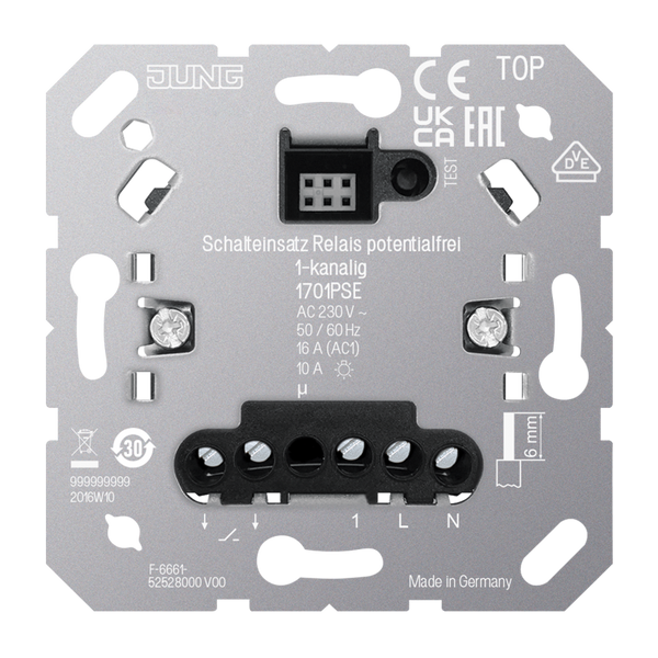 Relay switch insert 1-channel 1701PSE image 1