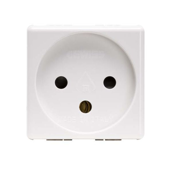 ISRAELI STANDARD SOCKET-OUTLET 250V ac - 2P+E 16A - 2 MODULES - SYSTEM WHITE image 2