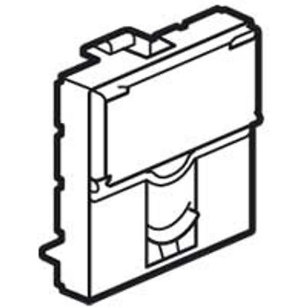 Faceplate Mosaic - for single Infra+ connector - 2 modules - white image 1