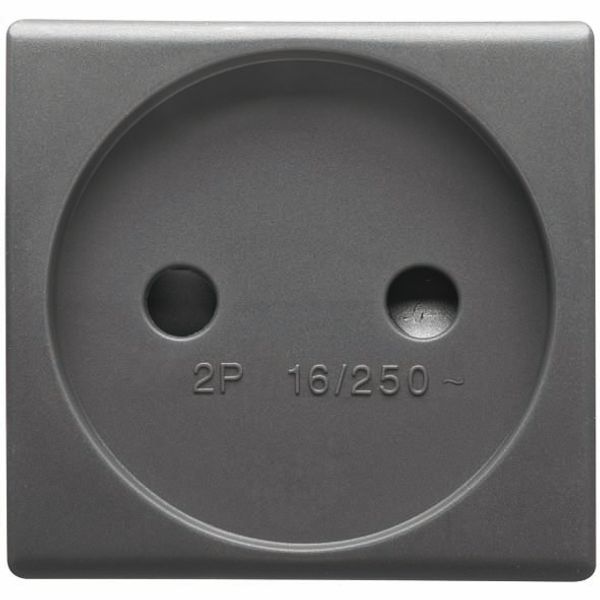 FRENCH STANDARD SOCKET-OUTLET 250V ac - 2P 16A - 2 MODULES - SYSTEM BLACK image 2