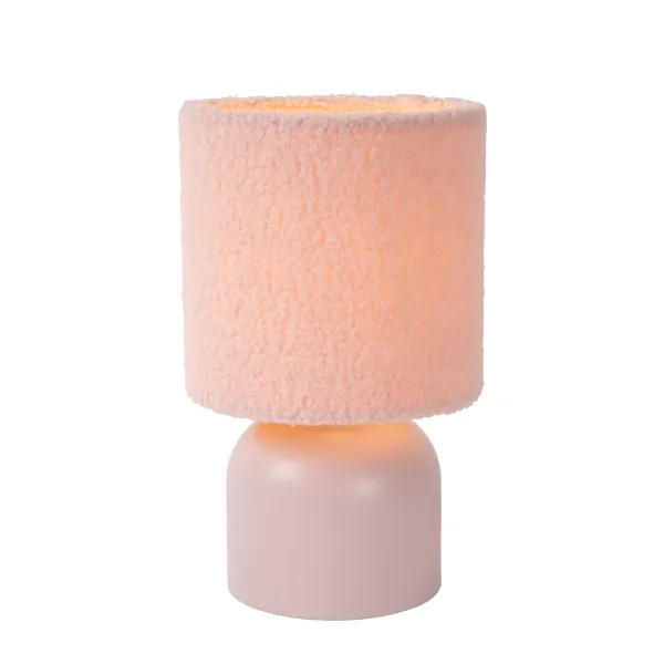 WOOLLY Table lamp-Pink-Ø16-1xE14-40W-Cotton image 1