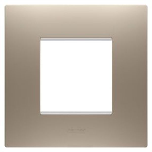 EGO INTERNATIONAL PLATE - IN PAINTED TECHNOPOLYMER - 2 MODULES - LIGHT BRONZE - CHORUSMART image 1