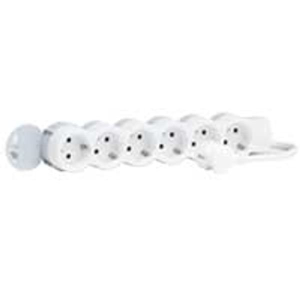 Multi-outlet extension - 6x2P+E - 3 m cord image 1