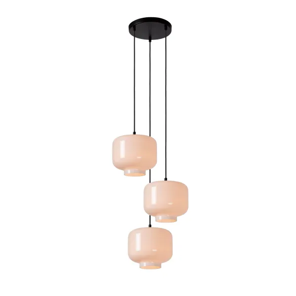 Lucide MEDINE - Pendant light - Ø 35 cm - 3xE27 - Opal image 1