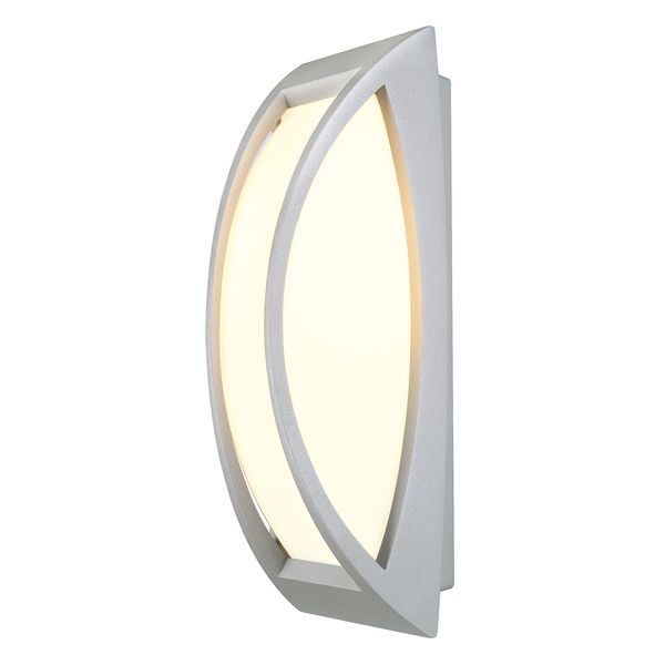 MERIDIAN 2 wall lamp, E27, max. 25W, IP54, silvergrey image 1