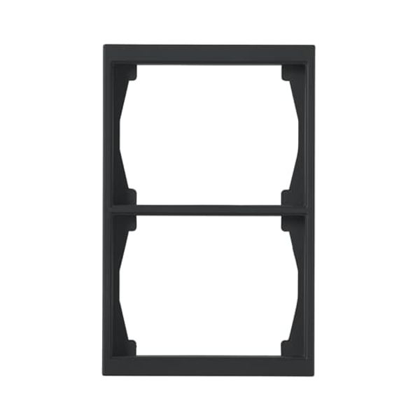 1722F100-885 Cover frame 2gang Black - Impressivo image 1