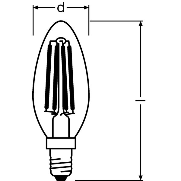 LED Retrofit CLASSIC B 4W 840 Clear E14 image 3