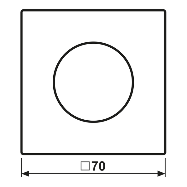 Centre plate with knob Centre plate f. dimm,matt bl image 3