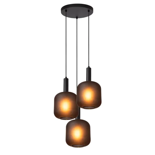 ELOISE Pendant light-Black-Ø40-3xE27-40W-Glass image 1