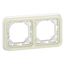 Flush mounting support frame Plexo IP 55 - 2 gang horizontal - white thumbnail 2