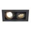 KADUX 2 GU10 Downlight, angular, matt black, max. 2x50W thumbnail 2