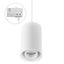 CHLOE GU10 SPOT SURFACE MOUNTED GU10 250V IP20 80x130mmWHITE round adjustable TRACK thumbnail 3