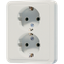 Schuko-socket 2-gang CD5020NKILG thumbnail 1