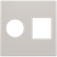 Finishing set for single coaxial connection and network connection RJ4 thumbnail 2