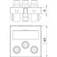 MTG-12R F RW1 Multimedia support audio/video 3x coupling, socket-socket 45x45mm thumbnail 2