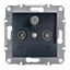 Asfora, TV-R-SAT intermediate socket, 4dB, anthracite thumbnail 3