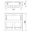 DTG-2F RW1 Data technology support f. 2 connection modules type F 45x45mm thumbnail 2