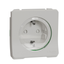 Socket-outlet, Mureva Styl, 2P + E with shutters, side earth, 16A, 250V, flush, white thumbnail 3