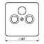 Center plate for TV-FM-SAT sockets CD561SATLG thumbnail 5