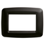 PLAYBUS YOUNG PLATE - IN TECHNOPOLYMER - SATIN FINISHING - 3 GANG - TONER BLACK - PLAYBUS thumbnail 1