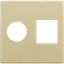 Finishing set for single coaxial connection and network connection RJ4 thumbnail 1